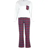 Trendyol Pyjamas natblå / safir / rød / hvid