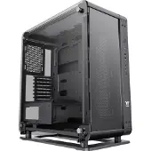 Thermaltake Core P6 TG - Mid tower - SSI CEB - sidepanel med vindue (hærdet glas) - ingen strømforsyning (PS/2) - sort - USB/Lyd