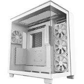 NZXT H series H9 Elite - Mid tower - ATX - sidepanel med vindue (hærdet glas) - ingen strømforsyning - hvidmatteret - USB/Lyd