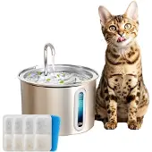 Oneisall Cat Water Fountain Stainless Steel 2L - Stainless steel