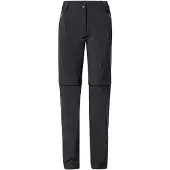 Vaude Farley Stretch ZO T-Zip Pants II, vandrebukser, dame, sort
