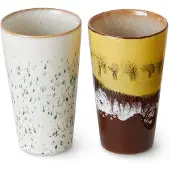 HK Living 70's lattekrus 28 cl 2 dele Brine
