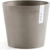 Ecopot's Amsterdam Mini Holdbar Rund Genanvendt Blomsterkrukke, Taupe, 7"