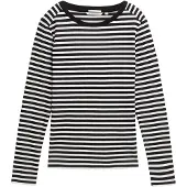 Tom Tailor 1043085 Striped Interlock T-shirt Med Lange ærmer