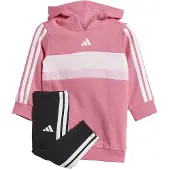 Adidas Træningsdragt 'SEASONAL ESSENTIALS TIBERIO 3 STRIPES FLEECE LEGGINGS' mørk pink / sort / hvid