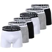 Jack & Jones Boksershorts grå-meleret / sort / hvid