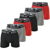 Replay Boksershorts grå / rød / sort