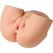 PDX Elite - vibratorisk 2i1 masturbator - natur