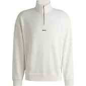 HUGO Sweatshirt 'Durty244' sort / hvid