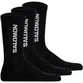 Salomon - Sokker - Socks Everyday Crew 3-Pack Black Black til UnisexBomuld - Størrelse 36-38 - Sort