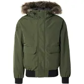 Superdry Superdrytil mænd. M5011930A Everest grøn bomberjakke i imiteret pels (M), Casual, Genanvendt polister, Bæredygtig