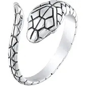 KUZZOI Ring sort / sølv