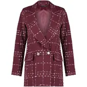 Trendyol Blazer vinrød / hvid