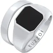KUZZOI Ring sort / sølv