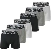 Replay Boksershorts grå-meleret / sort / hvid