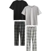 Next Pyjamas lang grå / lysegrå / sort