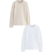 Next Bluser & t-shirts beige / hvid