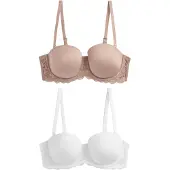 Next BH mørkebeige / hvid