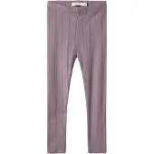 Name it Leggings - Noos - NmfJulia - Elderberry m. Hulmønster - - 4 år (104) - Leggings