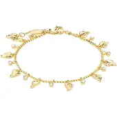 Pilgrim Armbånd guld / transparent