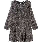 Name it Kjole - NkfFrisari - Black/Zebra - - 10 år (140) - Kjole