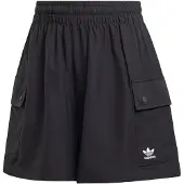 Adidas Originals Dame Essentials Vævet Højtaljede Cargo Shorts Sort