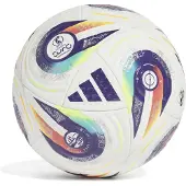 Adidas Dame Euro 25 Pro Officiel Kamp Fodbold (FIFA Kvalitet Pro Certificeret) Hvid/Multi/Lucid Lemon