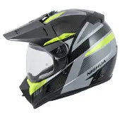 Nishua Enduro Carbon Evo Enduro-Hjelm Karbon/Sort/Neon-gul S