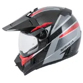Nishua Enduro Carbon Evo Enduro-Hjelm Karbon/Sort/Rød XS