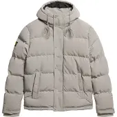 Superdry Superdrytil mænd. M5011743A Everest-jakke med hætte, grå (XXL), Casual, Genanvendt polister