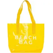 Bagmori Strandtaske gul / hvid