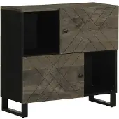 vidaXL skænk 80x33x75 cm massivt mangotræ sort