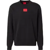 HUGO Sweatshirt i bomuldsfrotté med logoetiket