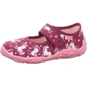 Superfit Hjemmesko 'Bonny' pink / kirsebærsrød / hvid