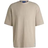 HUGO T-shirt i bomuldsjersey med blåt logomærke