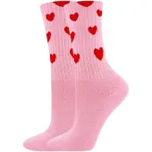 Ewers Sokker 'Hearts' pink / rødviolet