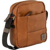 Camel active Skuldertaske 'Laos' cognac / grå / sort