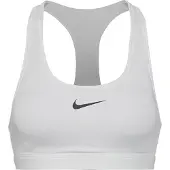 Nike Sports-BH 'Swoosh' sort / naturhvid