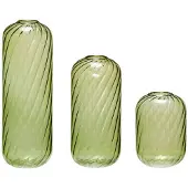 Hubsch Fleur vase 3-pak Grøn
