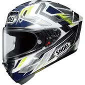 Shoei X-SPR Pro Escalate TC-2 Integralhjelm Blå/Hvid/antracit/Gul L