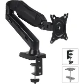 Macleans MC-860 - Monteringssæt - justerbar arm - for LCD display - sort - skærmstørrelse: 13-27 - skrivebordsmonterbar