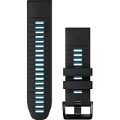 Garmin - Sportsure - Bracelet QuickFit 26mm Silicone Noir / Bleu Cirrus til UnisexSilikone - Sort