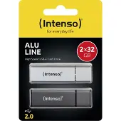Intenso Alu Line Pack 2x32gb 2.0 Usb-nøgle