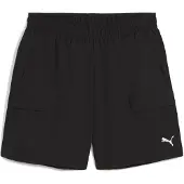 Puma WARDROBE Essentials Relaxed Cargo Shorts 6" Men, Clothing, Black, L