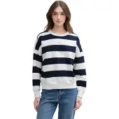 Tom Tailor DENIM Sweatshirt navy / hvid