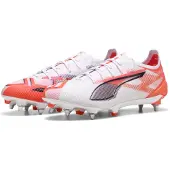 Puma Ultra 5 Ultimate SG Unlimited - Hvid/Sort/Rød - Soft Ground (SG), størrelse 40