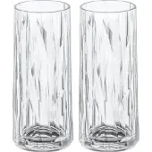 Koziol Club No. 3 longdrinkglas plast 25 cl 2-pak Krystalklar