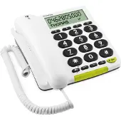 Doro PhoneEasy 312cs telefon med stor knap, hvid