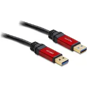 DeLOCK USB 3.2 Gen 1-kabel Type-A-han til Type-A-han, 2 m (Premium)