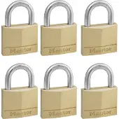Master Lock 140EURSIX, Konventionelle hængelås, Nøglelås, Indtastet ens, Port, Guld, Messing